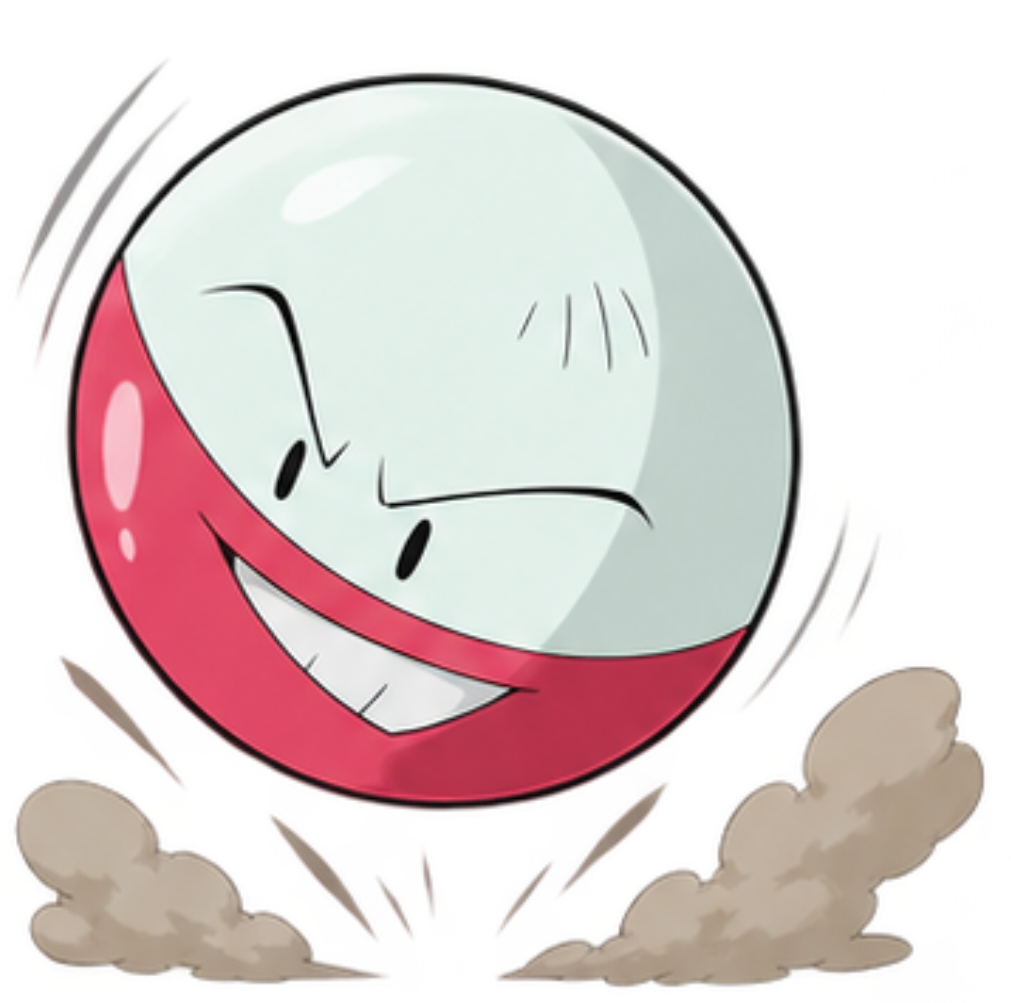 pokemon pkm jeu anime type electrik electrode marumine kanto 1g bombe pokeball