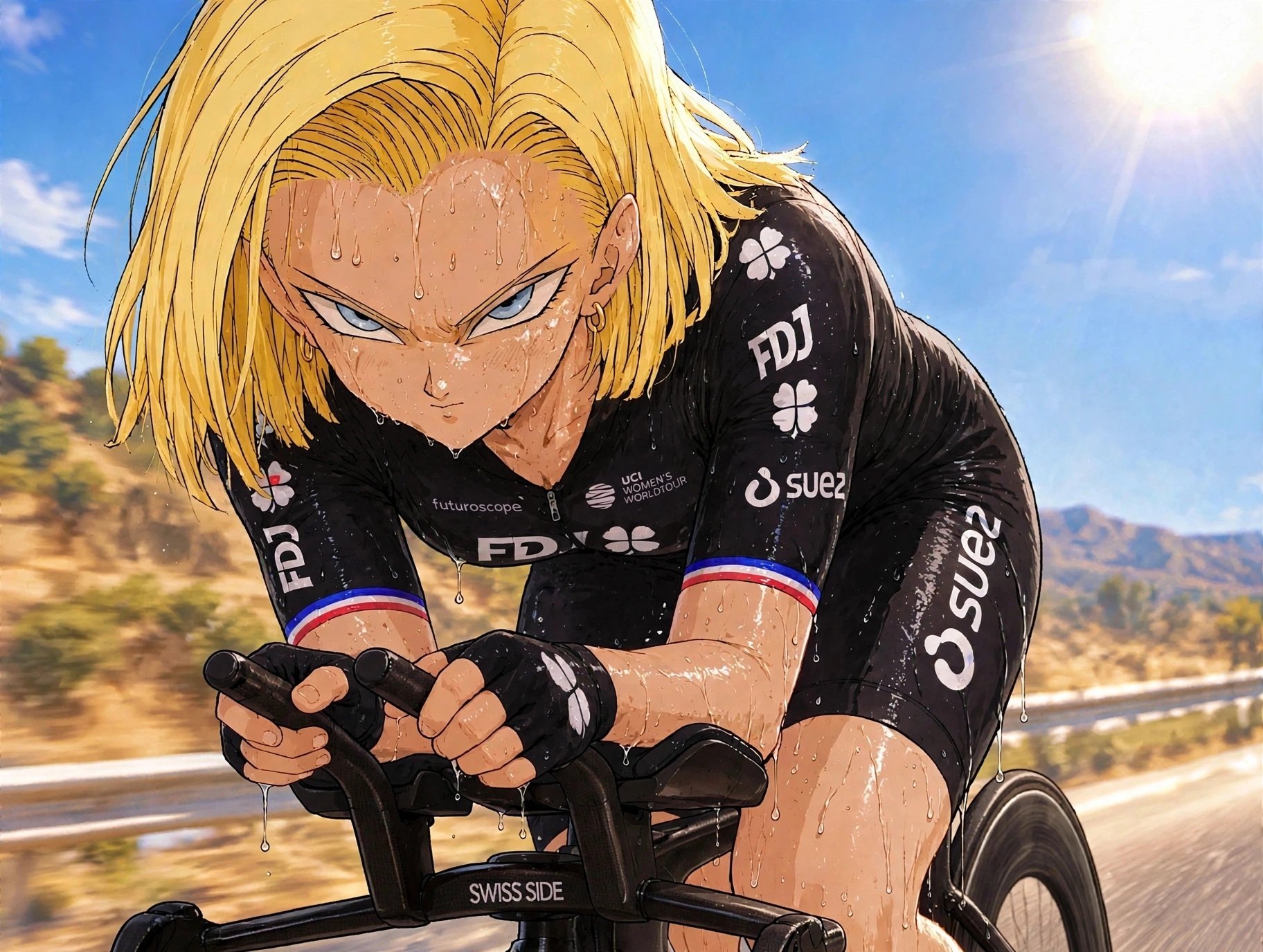 androit 18 c-18 cyborg cyclisme contre la montre fdj demi vollering velo sport fille blonde