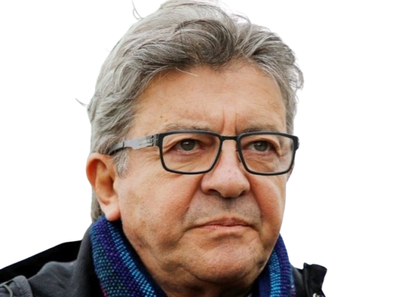 melanchon jean-luc jean luc la france insoumise lfi concentre regard fixe serieux reflechit pense knifos