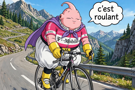 cyclisme-velo-dbz-dragon-ball-t-mobile-boo-buu-fat-gros-montagne-roulant-montee