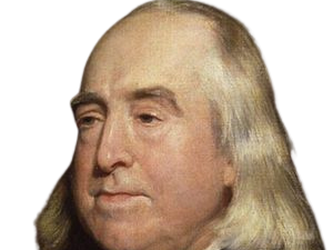 Sticker jeremy bentham philosophe anglais utilitariste utilitarisme maximiser bonheur consequences fic bloop par Bl0op