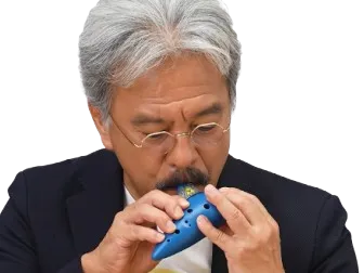 Sticker eiji aonuma zelda link ocarina musique nintendo switch switch2 par Objectif-AAH