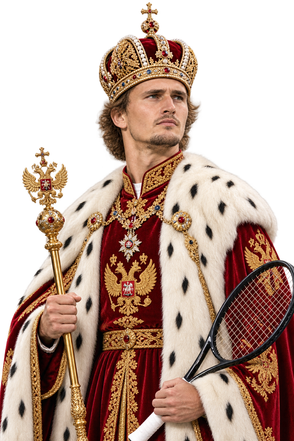 Sticker tennis zverev tsar empereur alexander ave par vanderkeuken