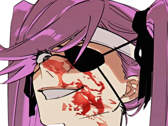 Sticker furofushi saito bleach cheveux rose bandeau couettes fic bloop par Bl0op