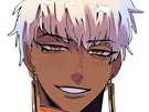 chika shihouin bleach cheveux blanc yeux jaune ambre boucles oreilles or fic bloop