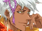 chika shihouin bleach cheveux blanc yeux jaune ambre boucles oreilles or fic bloop