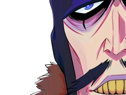 Sticker nobutsuna shigyo bleach pale blanc moustache fic bloop par Bl0op