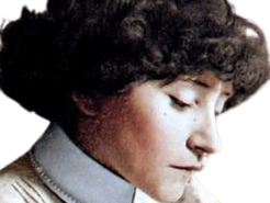 Sticker sidonie gabrielle colette autrice ecrivaine francaise cahiers fleurs fleuriste railroad florale totale fic bloop par Bl0op