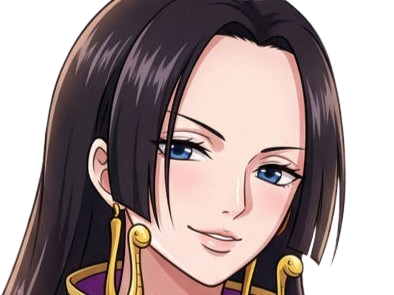 Sticker boa hancock one piece cheveux noir boucles oreille serpent yeux bleu fic bloop par PubliusOvidius