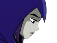 Sticker raven teen titans violet pourpre dc comics demi demone trichoporphyree indigo capuche par PubliusOvidius