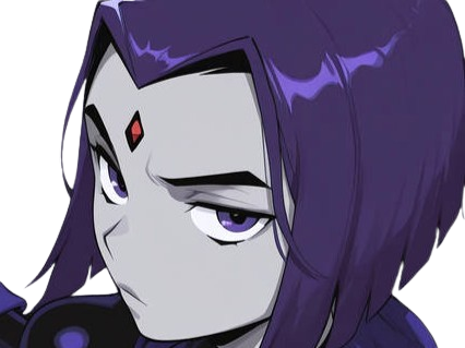 Sticker raven teen titans violet pourpre dc comics demi demone trichoporphyree indigo par PubliusOvidius