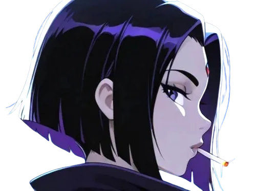 Sticker raven teen titans violet pourpre dc comics demi demone trichoporphyree indigo par PubliusOvidius