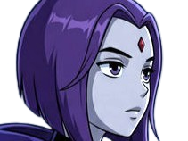 Sticker raven teen titans violet pourpre dc comics demi demone trichoporphyree indigo par PubliusOvidius
