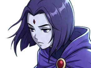 Sticker raven teen titans violet pourpre dc comics demi demone trichoporphyree indigo par PubliusOvidius