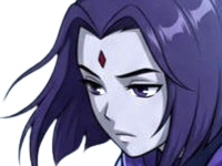 Sticker raven teen titans violet pourpre dc comics demi demone trichoporphyree indigo par PubliusOvidius