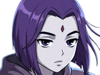 Sticker raven teen titans violet pourpre dc comics demi demone trichoporphyree indigo par PubliusOvidius