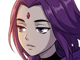 Sticker raven teen titans violet pourpre dc comics demi demone trichoporphyree indigo par PubliusOvidius