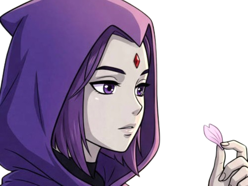 Sticker raven teen titans violet pourpre dc comics demi demone trichoporphyree indigo capuche par PubliusOvidius