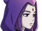 raven teen titans violet pourpre dc comics demi demone trichoporphyree indigo capuche