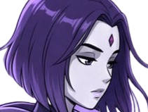 Sticker raven teen titans violet pourpre dc comics demi demone trichoporphyree indigo par PubliusOvidius