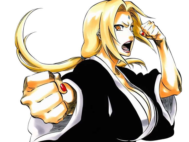 Sticker tsunade senju naruto cheveux blond yeux marron helene encausse prof fic bloop kimono par Bl0op