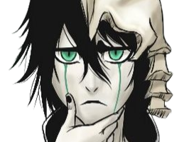 Sticker ulquiorra cifer bleach cheveux noir yeux vert arrancar masque fic bloop par Bl0op