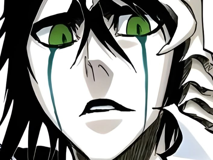 Sticker ulquiorra cifer bleach cheveux noir yeux vert arrancar masque fic bloop par Bl0op