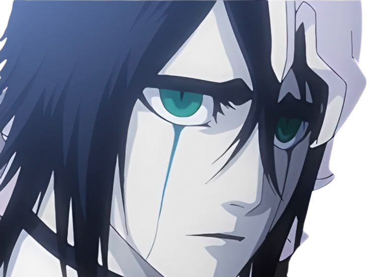 Sticker ulquiorra cifer bleach cheveux noir yeux vert arrancar masque fic bloop par Bl0op