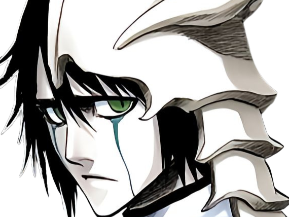 Sticker ulquiorra cifer bleach cheveux noir yeux vert arrancar masque fic bloop par Bl0op