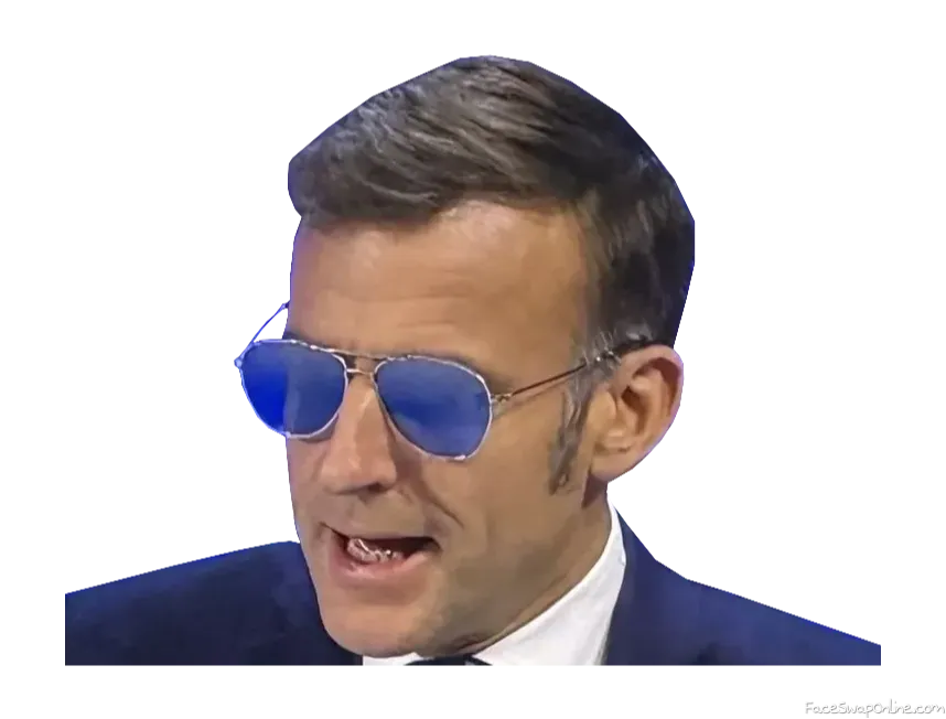 Sticker for sure macron lunette davos forum wef par Gobolino29