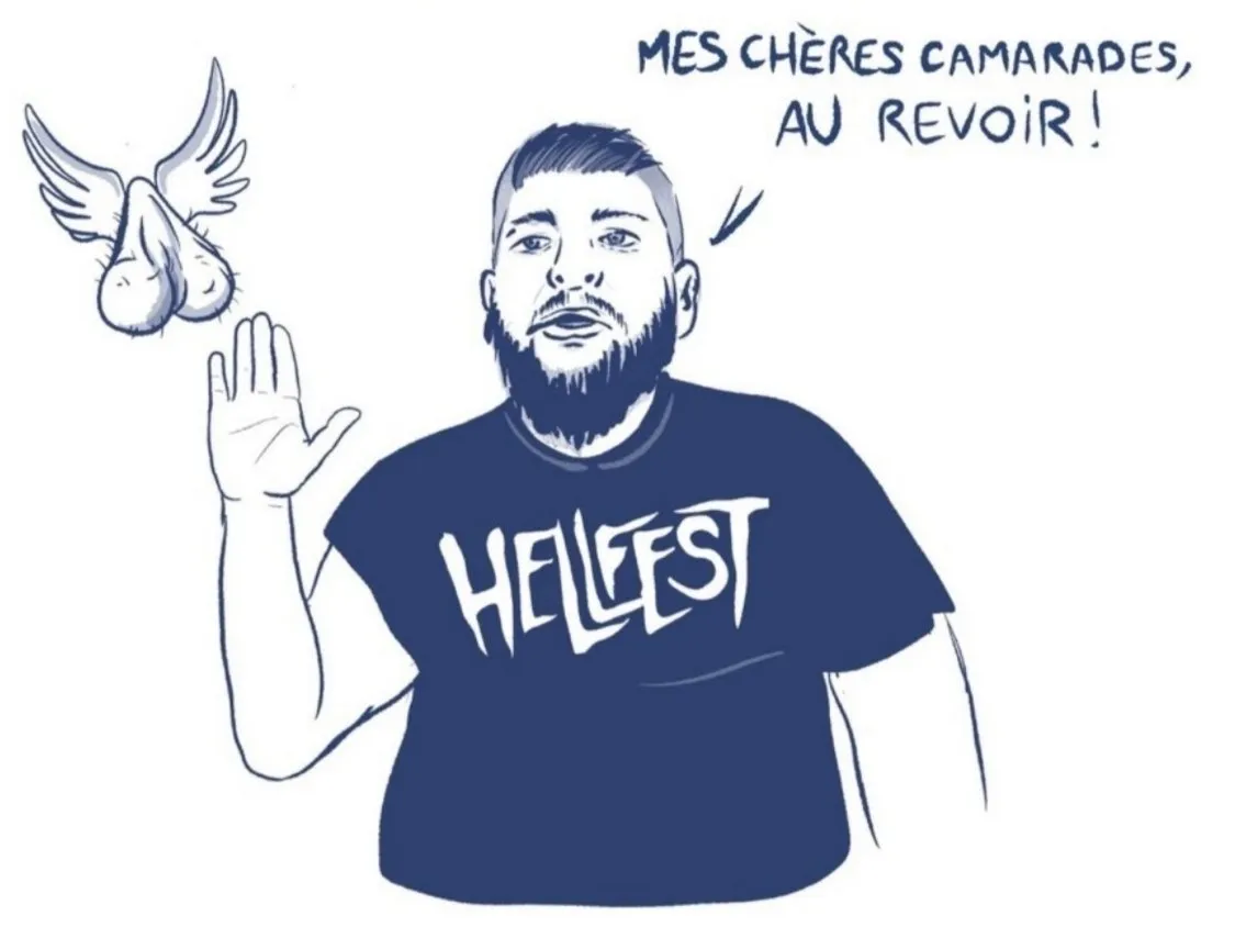 Sticker nota bene couilles chouffin vasectomie vasectomied vasectomised castration castre cuck candaule youtubeur gros tas beignet par chefmicheldumas