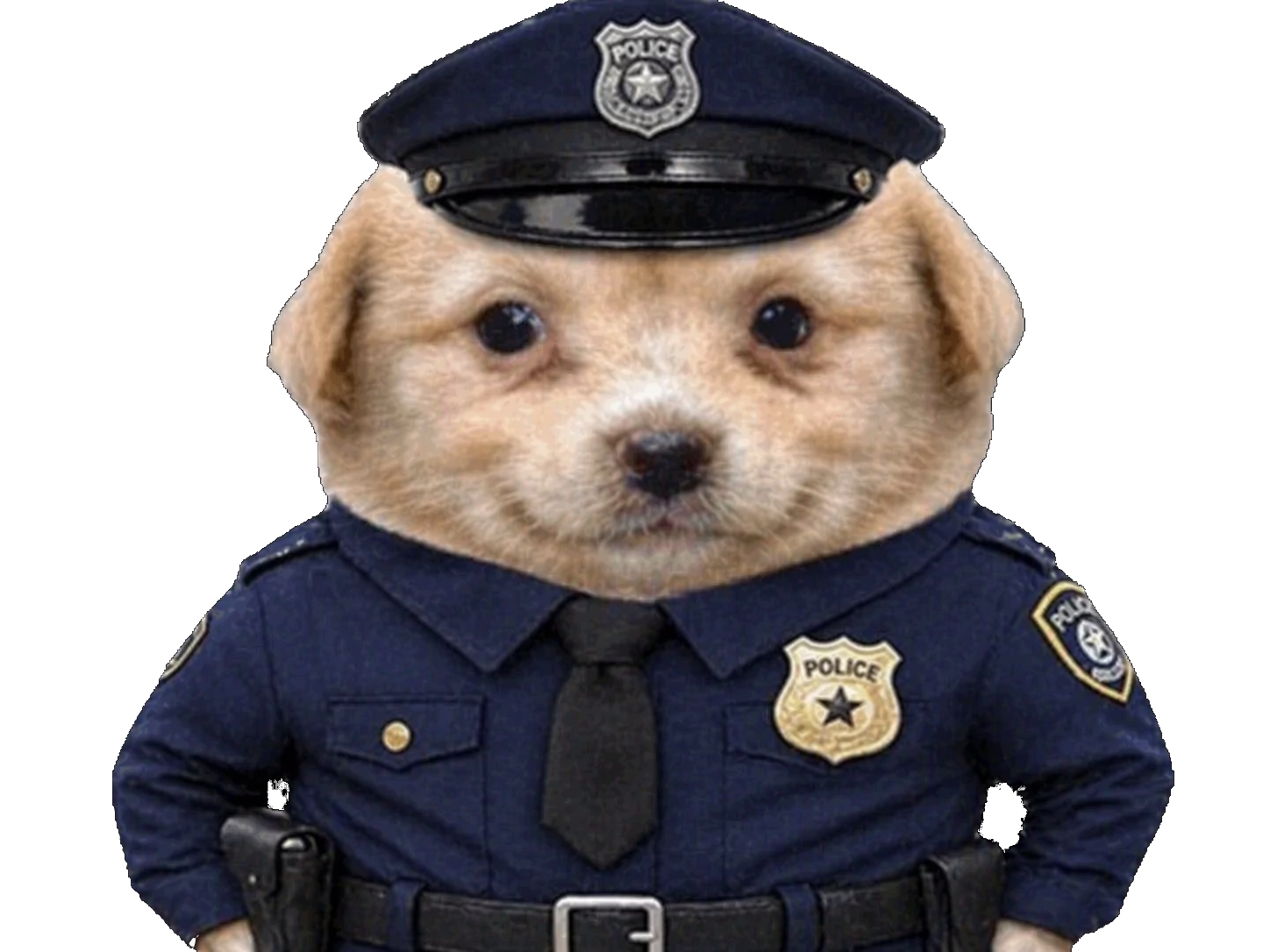 Sticker chien patron police par tropFRUCTUEux