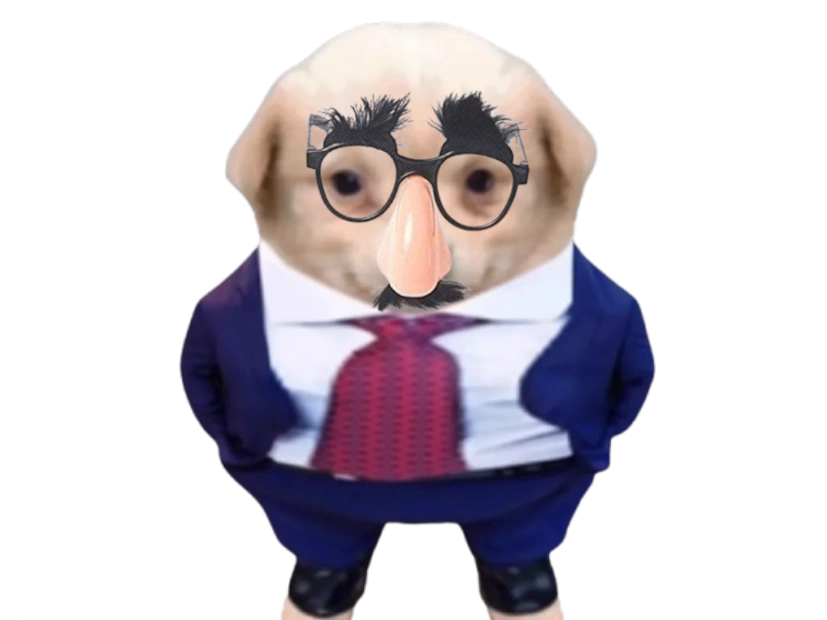 Sticker chien patron incognito par tropFRUCTUEux