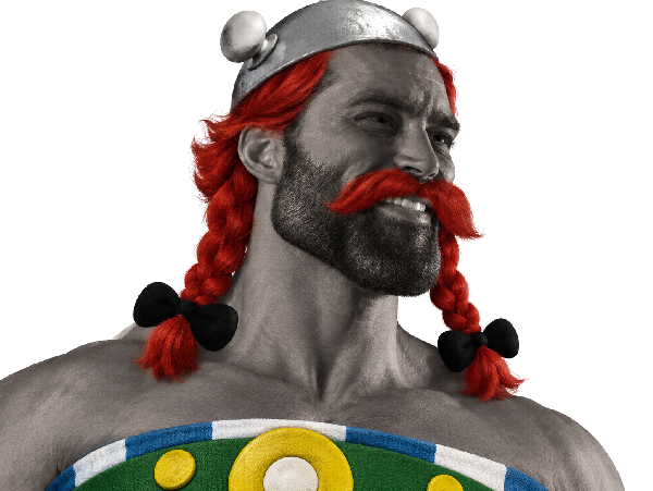 Sticker chad gaillard obelix asterix par Tympole