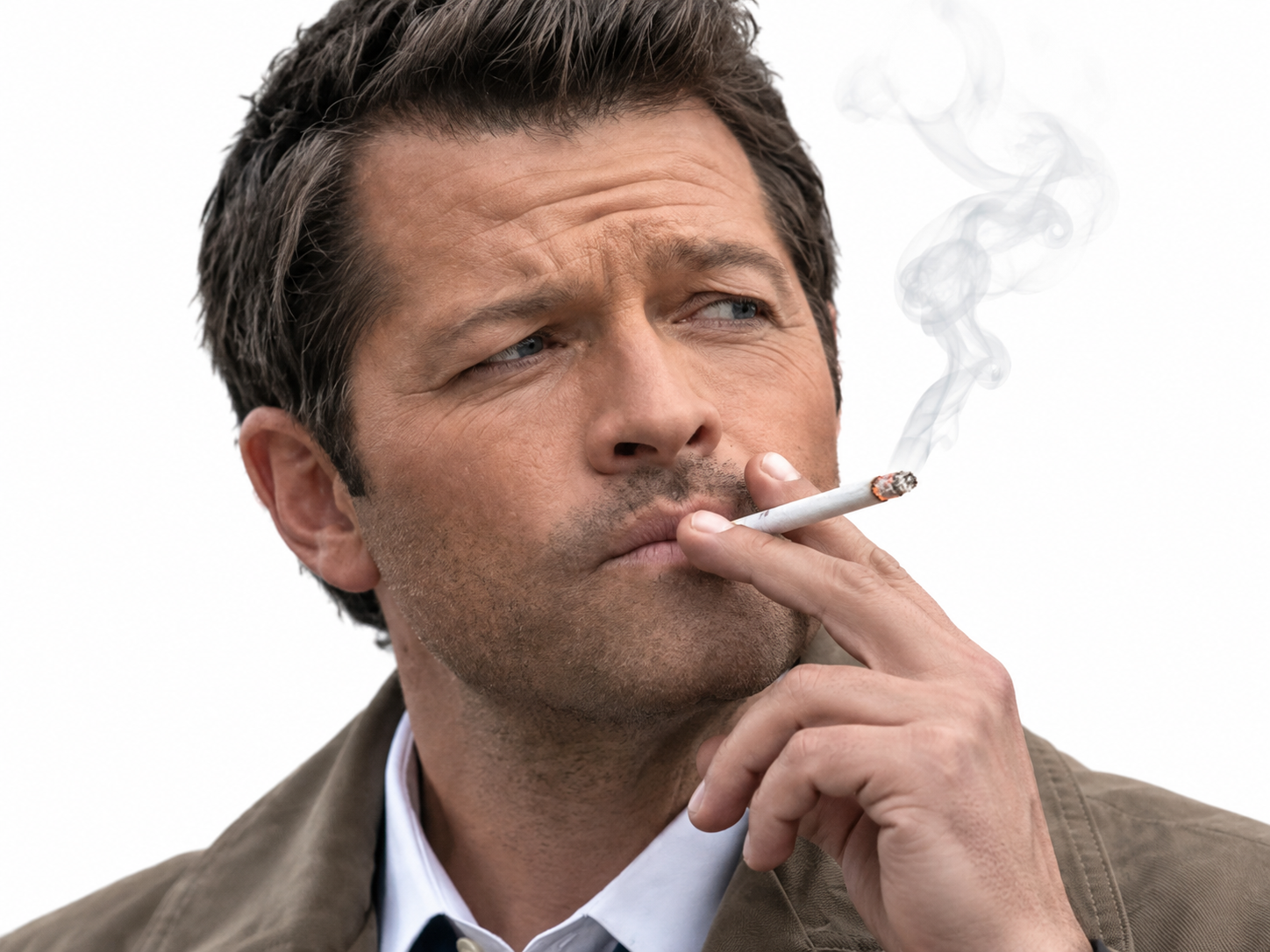 Sticker supernatural castiel fume fumer cigarette cool par XDREAD