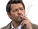 supernatural castiel fume fumer cigarette cool