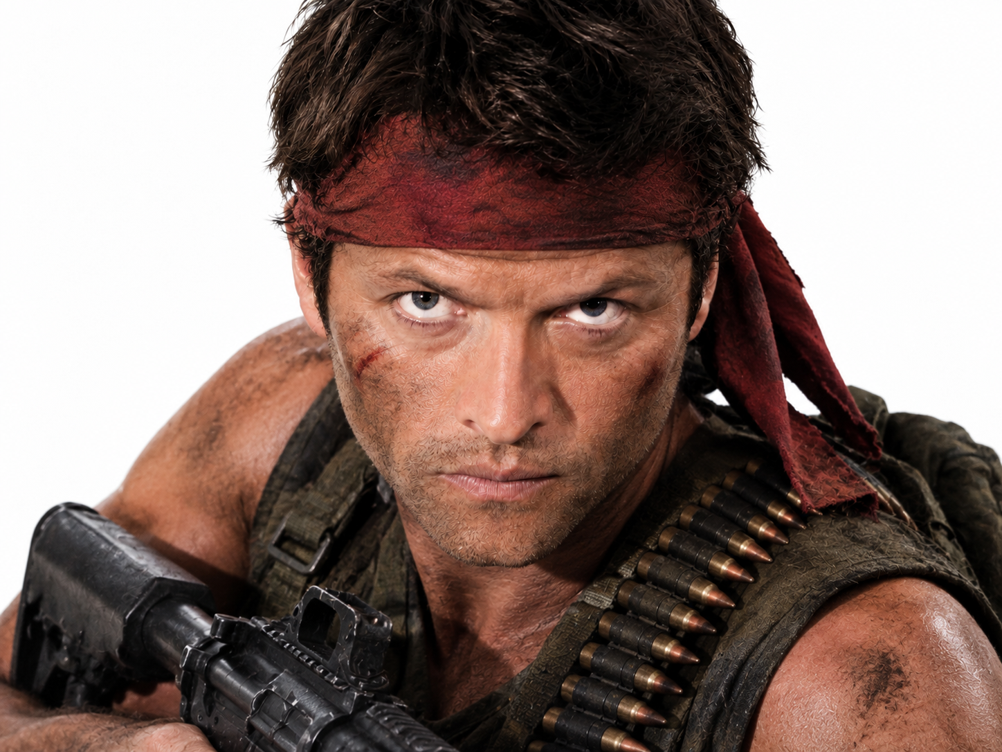 Sticker supernatural castiel rambo soldat stallone par XDREAD