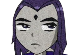 Sticker raven teen titans violet pourpre dc comics demi demone trichoporphyree indigo par PubliusOvidius