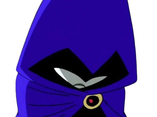 Sticker raven teen titans violet pourpre dc comics demi demone trichoporphyree indigo capuche par PubliusOvidius