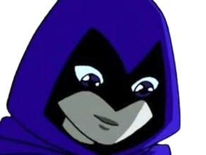 Sticker raven teen titans violet pourpre dc comics demi demone trichoporphyree indigo capuche par PubliusOvidius