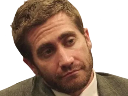 Sticker jake gyllenhaal davis mitchell demolition homme brun acteur triste depression trentaine trentenaire par PubliusOvidius