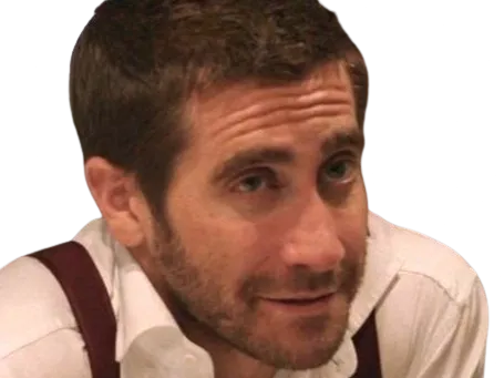 Sticker jake gyllenhaal davis mitchell demolition homme brun acteur triste depression trentaine trentenaire par PubliusOvidius