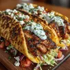 yum jeun dej meal goute tacos durum doner crepe sandwich bacon cheese steak fritent frit