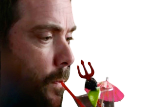 Sticker supernatural crowley boire alcool drink bar par XDREAD