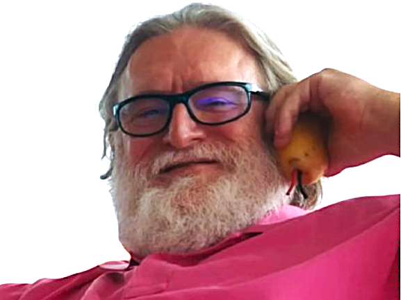 Sticker gabe gabenewell gaben pc steam valve steammachine steamdeck deck sarcastique par alyena