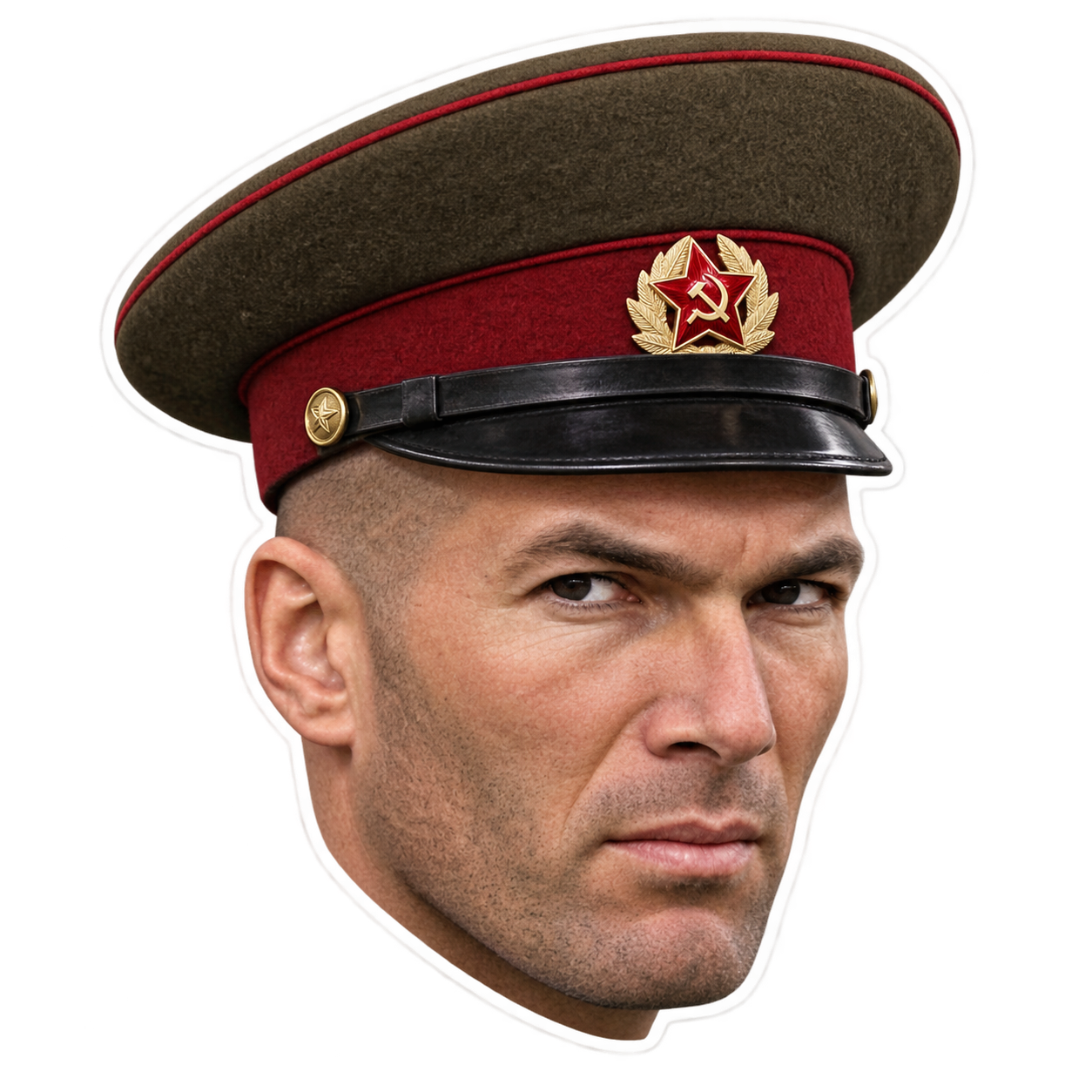 Sticker zidane russe urss sovietique zinedine football cccp ussr zizou foot bleus par gl0d