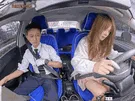 examinateur permis voiture rate conduite gif chinoise cute mignonne klaxon