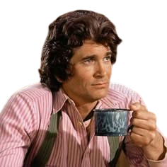 Sticker charles ingalls landon cafe par Baka30
