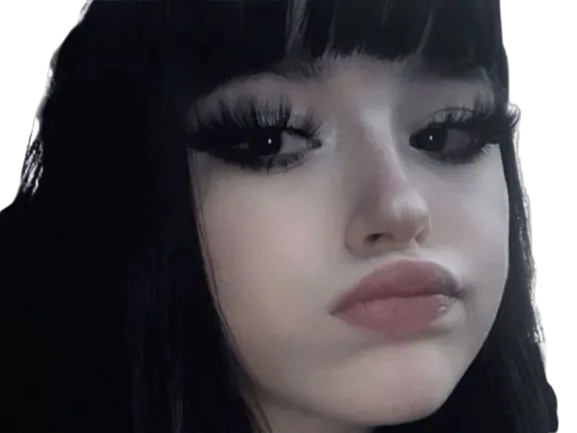 Sticker goth gothique blase bof mouais ok dubitative grunge fille femme meuf alt doute gothic knifos par Knifos