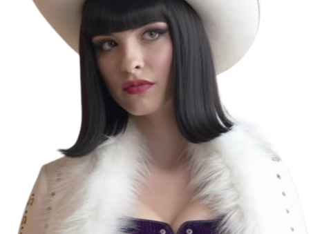 Sticker lera abova one piece live action nico robin cheveux noir frange fic bloop chapeau blanc par Bl0op
